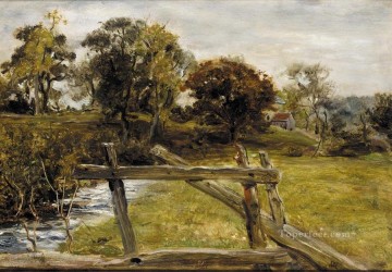 Ver cerca del paisaje de Hampstead río John Everett Millais Pinturas al óleo